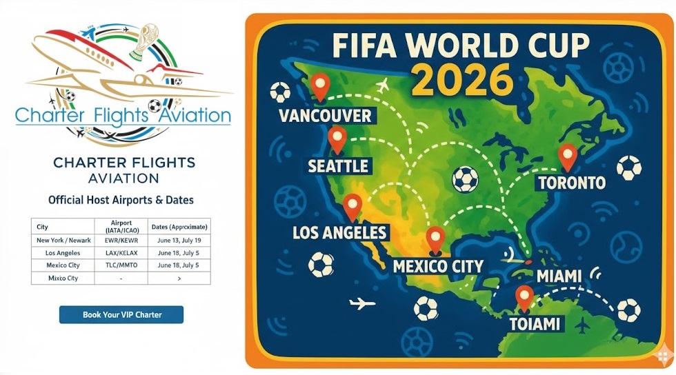 FIFA World Cup 2026 Private Jet Charter Flights Travel